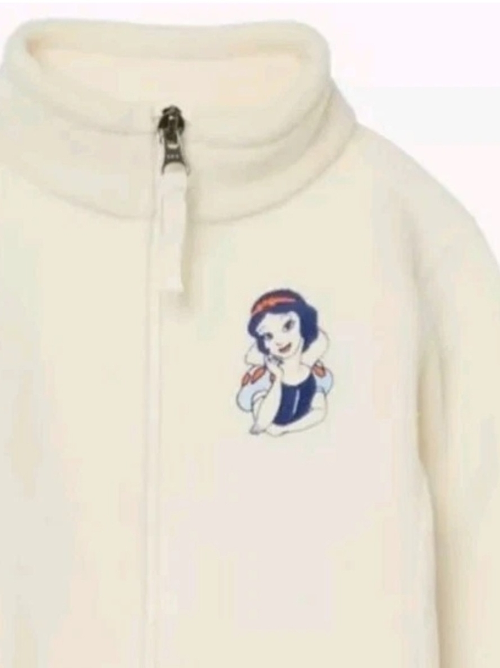 Disney Licensed Snow White Full-Zip Fleece Jacket In Cream Color. Brand New - Picture 2 of 3